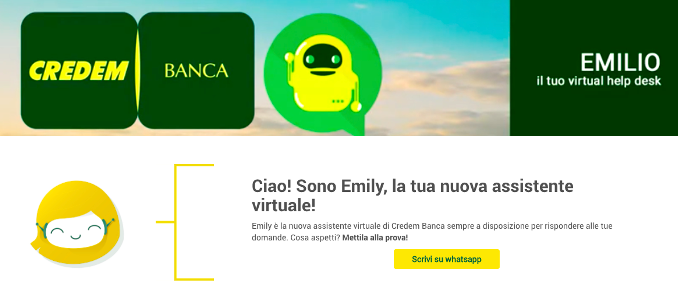 L’ASSISTENTE VIRTUALE CREDEM SI FA IN DUE