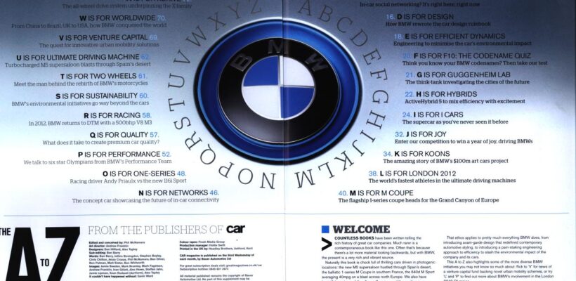 L’ALFABETO SECONDO BMW