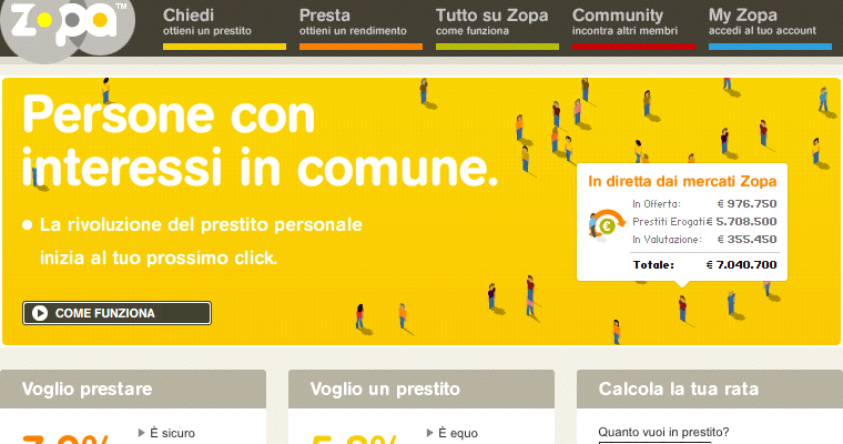 ZOPA: UN BRAND NAME PER IL SOCIAL LANDING